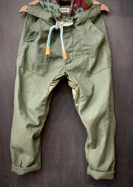 B-RTH FOUR POCKET SLOUCH PANT - NYLON RIPSTOP - OLIVE