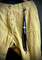 RTH OOAK BEADED HOOK TASSEL #07 - BLACK - MED LENGTH