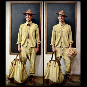 (*)B•RTH WALKING DRAWSTRING SHIRT - DEAD STOCK NATURAL