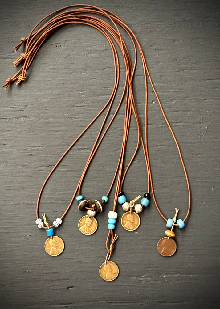 RTH OOAK “penny for you thoughts” Necklace - because what they are thinking matters (groupC)