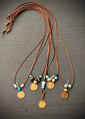 RTH OOAK “penny for you thoughts” Necklace - because what they are thinking matters (groupC)