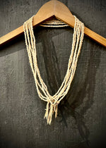 RTH LOVE KNOT NECKLACE - ALL BONE GLASS PEBBLES WITH SAND KNOT
