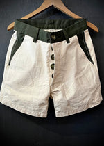 RTH CLASSIC CHINO SHORT - CREAM W/ OLIVE TRIM