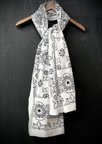 RTH PEACED SCARF - BIG BANDANA - WHITE