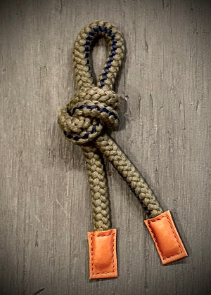 RTH ROPE TIPSY CINCHER - OLIVE & NAVY W/COGNAC