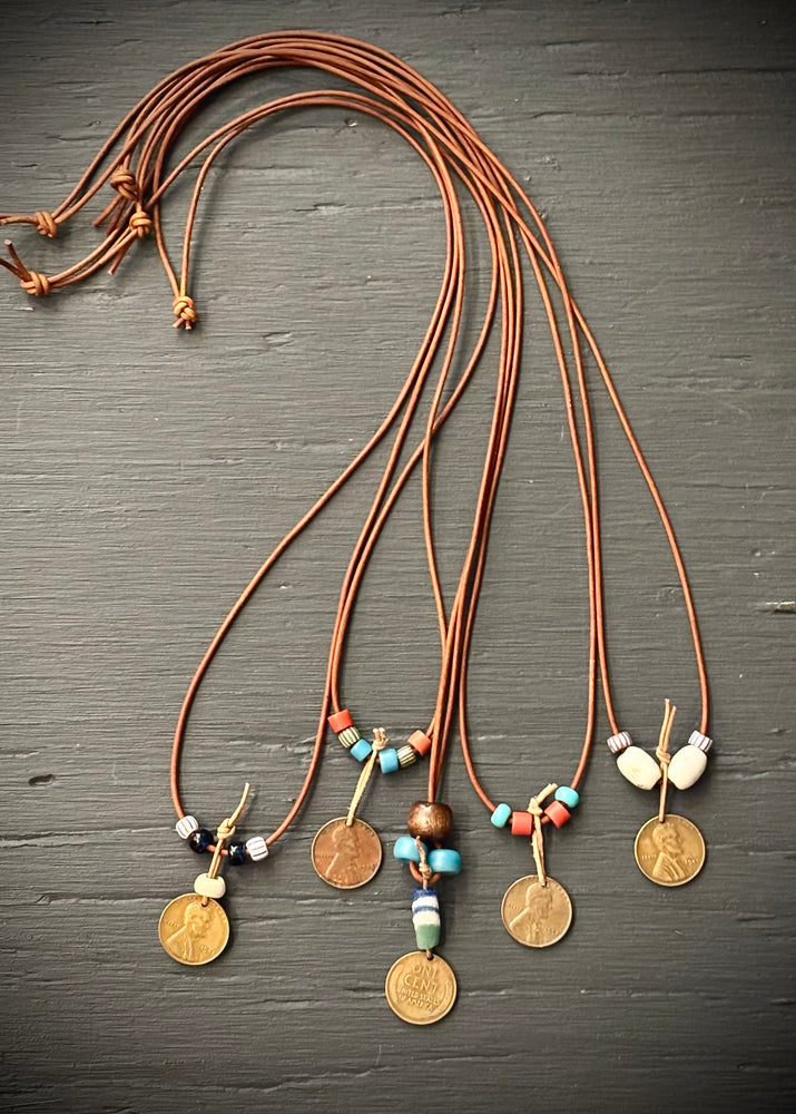 RTH OOAK “penny for you thoughts” Necklace - because what they are thinking matters (groupA)