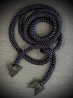 RTH ROPE BELT ARROW - BLACK & NAVY W/BLACK LEATHER TIPS