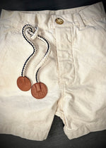 RTH ROPE RUMORS CINCHER - NATURAL & NAVY W/COGNAC