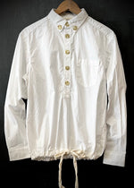 RTH DRAWSTRING RELAXED POPOVER SHIRT - PS COTTON POPLIN WHITE