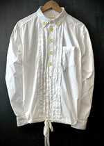 RTH (limited edition) DRAWSTRING RELAXED TUXEDO POPOVER SHIRT - CRISP POPLIN - PURE WHITE