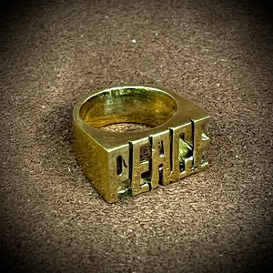 RTH BRASS RING - "PEACE"