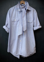 RTH TWO POCKET SHIRT - Mini Windowpane Check - Blue